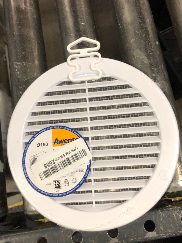Photo 1 of Vent Systems 6'' Inch White Soffit Vent Cover - Round Air Vent Louver - Grille Cover - Built-in Insect Screen - HVAC Vents for Bathroom, Home Office, Kitchen