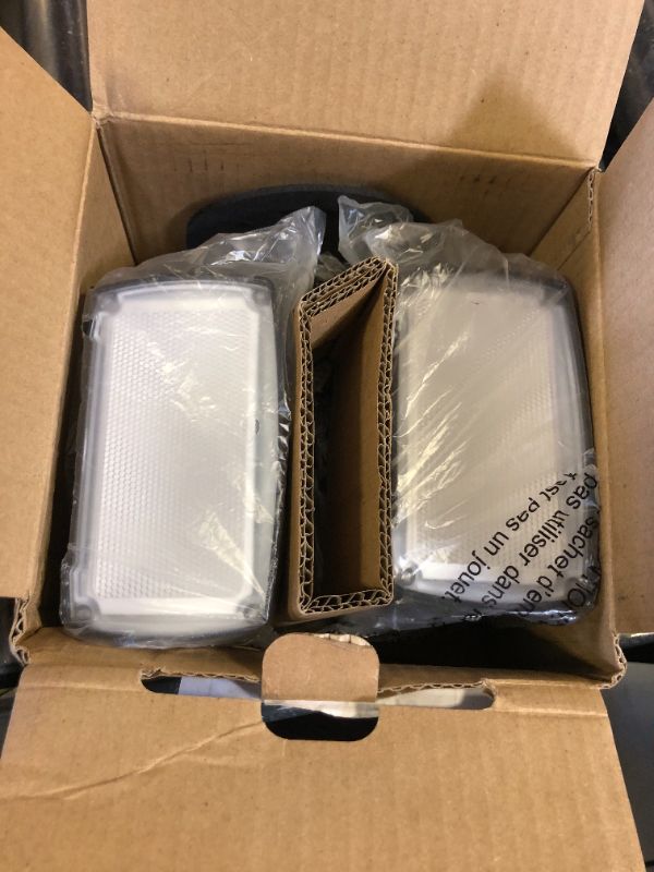 Photo 1 of UME 19W LED Flood Light Motion Sensor Outdoor, 2 Adjustable Head, 2000LM, 5000K, IP65 Waterproof, Dusk to Dawn Security Light with Photocell for Exterior,Outside,Garage,House(Black)