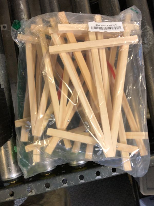 Photo 1 of TKOnline 10PCS 9 Inch Wood Easels, Easel Stand for Painting, Art Craft Painting Party Easel, Tabletop Easels, Tripod, Canvas Photo Picture Sign Holder
