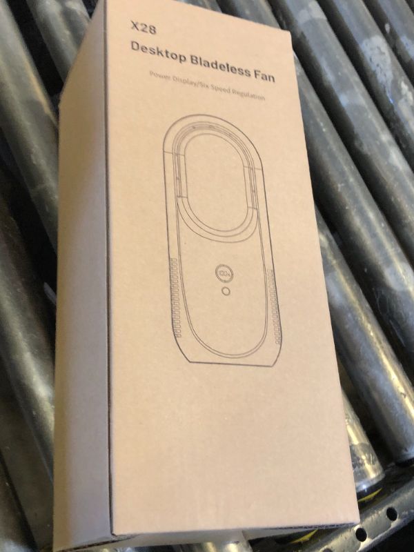 Photo 1 of 12.99" Portable Bladeless Desk Fan, Rechargeable Small Personal Cooling Table Fan with 6 Speed Modes, Quite Fan with LED Panel for Bedroom, Home, Office