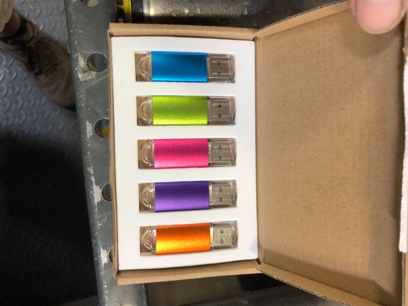 Photo 1 of K&ZZ 5 Pack 128GB Flash Drive USB 2.0 Memory Stick Thumb Drive 128 GB USB Flash Drives Jump Drive Bulk USB Drive, Multicolored
