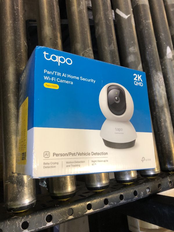 Photo 1 of TP-Link Tapo 2K QHD Pan/Tilt Security Camera for Pet Camera, Baby Monitor, Motion Detection, Motion Tracking, 2-Way Audio, Night Vision, Cloud &SD Card Storage, Works w/Alexa & Google Home(Tapo C220)