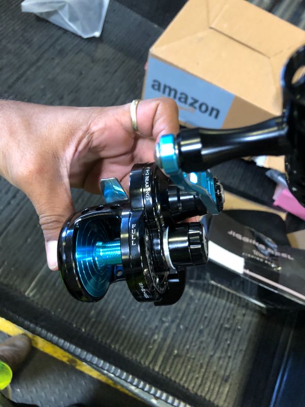 Photo 1 of THKFISH Slow Pitch Jigging Reel, 55lbs Max Drag 6.3:1,9+2 Stainless BB Lever Drag Saltwater Heavy Duty Trolling Reel Slow Jigging Reel Saltwater Fishing,Right Hand Retrieve