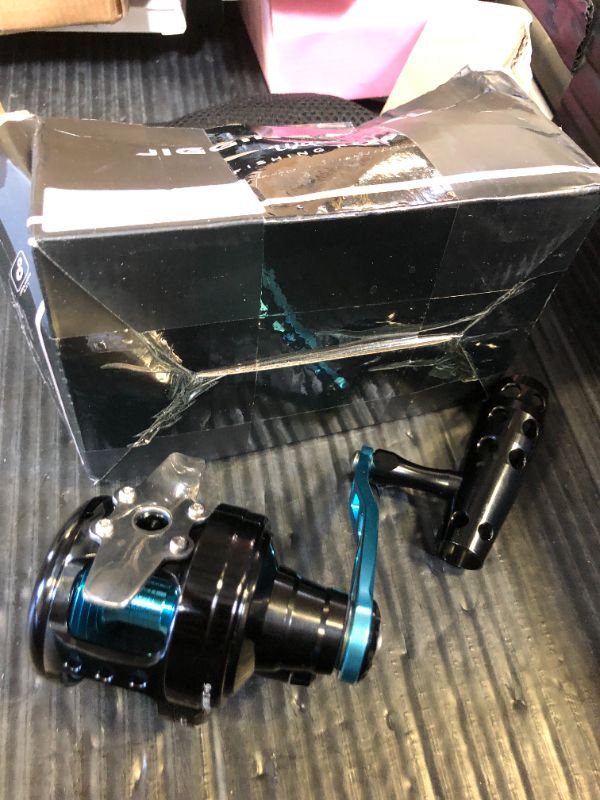 Photo 1 of THKFISH Slow Pitch Jigging Reel, 55lbs Max Drag 6.3:1,9+2 Stainless BB Lever Drag Saltwater Heavy Duty Trolling Reel Slow Jigging Reel Saltwater Fishing,Right Hand Retrieve
