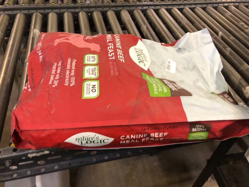 Photo 1 of NATURE'S LOGIC Dry Dog Food - 100% Natural - No Synthetics - for All Ages, Sizes, Breeds - Free from Common Allergens, High Protein - Beef Meal Feast, 25lbs