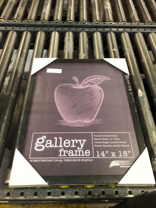 Photo 1 of Ambiance Gallery Wood 1.5" Deep Picture Frames - 14x18" Black Wood Frame, Shatter-Resistant Acrylic Glazing & MDF Backing, Horizontal or Vertical Wall Display
