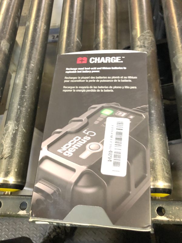 Photo 1 of NOCO GENIUS5: 5A 6V/12V Smart Battery Charger – Automatic Maintainer, Trickle Charger & Desulfator with Overcharge Protection & Temperature Compensation – For Lead-Acid & Lithium Batteries