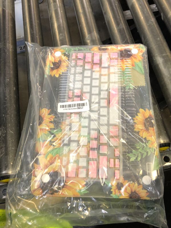 Photo 1 of AOKILOM Compatible with MacBook Air 13 inch Case Floral, Sunflower Clear Hard Case with Keyboard Cover & Screen Protector Compatible for MacBook Air 13" Old Version 2010-2017 (A1466 &A1369)