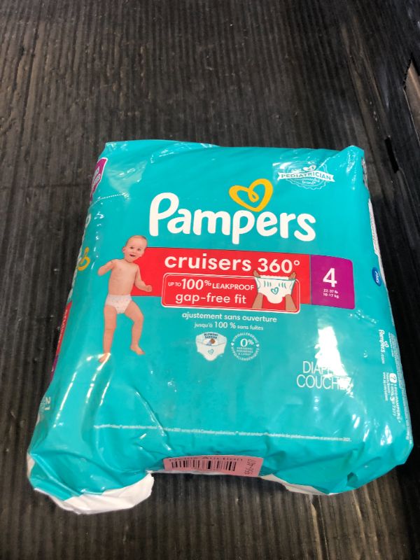 Photo 1 of Pampers Diapers - Cruisers 360 - Size 4, 21 Count, Babyproof up to 100% Leakproof Pull-On Diaper (Packaging May Vary)