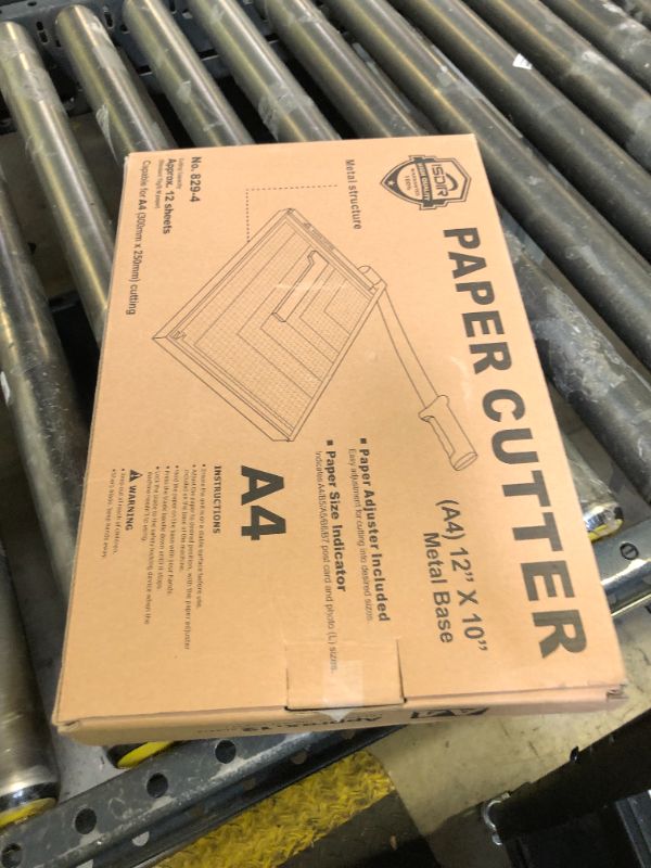 Photo 1 of ISDIR 12-Inch Guillotine Paper Cutter, 12 Sheet Capacity, Blade Lock & Magnetic Guide, Heavy-Duty Metal Base for Precision Cutting of Cardstock, Photos, and Crafts - Ideal for Home & Office