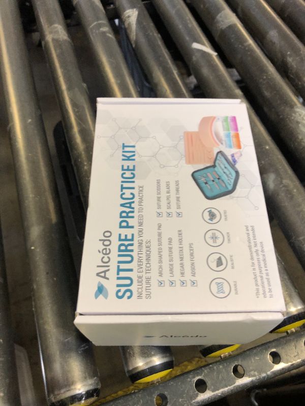 Photo 1 of Alcedo Suture Practice Kit for Medical Students, Complete Set (33 Pieces) Includes Arch-Shaped and Pre-Cut Wounds Pads, Tools Kit, and Suture Threads, Perfect for Practice and Education Demonstration