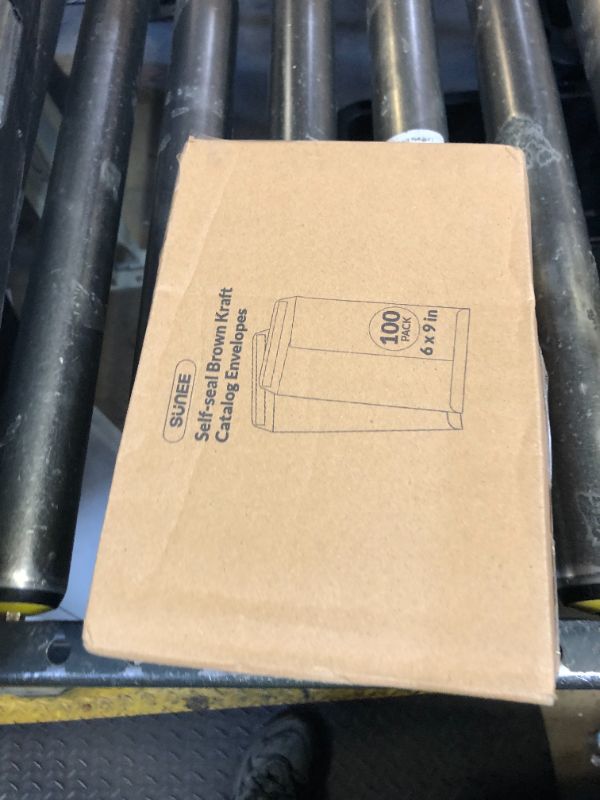Photo 1 of SUNEE 6x9 Envelopes Self-Seal Catalog Mailing Envelopes -100 Count, Ultra Strong Quick-Seal, 6x9 inch Brown Kraft Manila Envelopes Security Envelopes