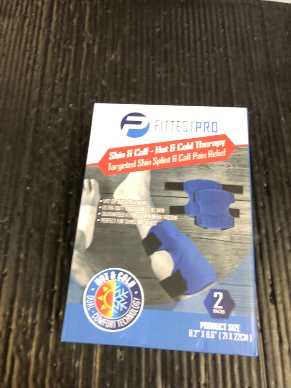 Photo 1 of Shin Splint Ice Packs, HSA and FSA Eligible Reusable Hot and Cold Therapy Wrap | Leg or Calf Pain Relief | Advanced Soft Gel Technology | Freezable and Microwavable | Running Injuries & Recovery