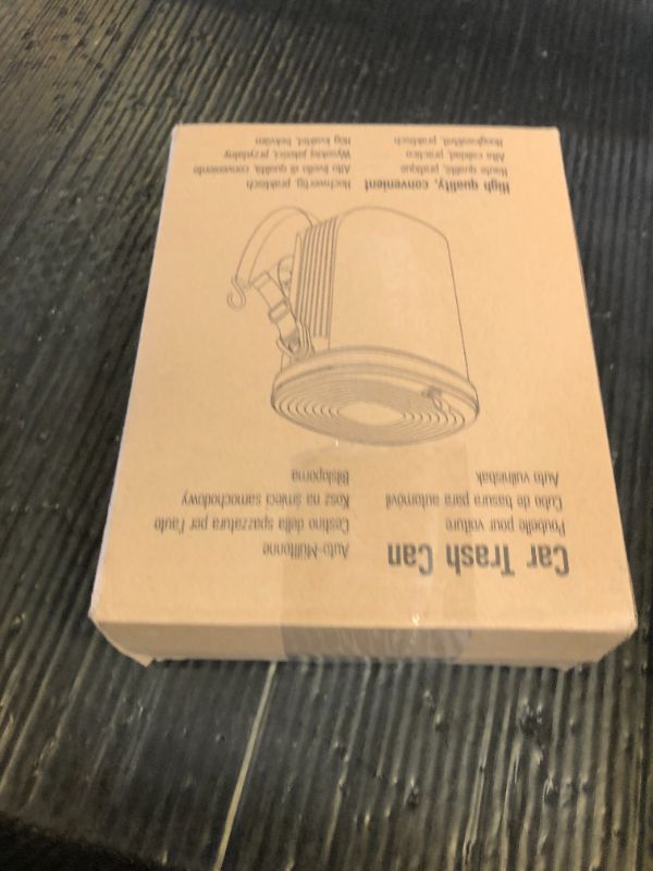 Photo 1 of Waretary Trash Can for Car Garbage: Leakproof Silicone Car Waste Bin w/Lid for Drivers and Passengers; 2 Gallon Garbage Container for Vehicle, Sedan, SUV, Van, MPV & Truck (Black)
