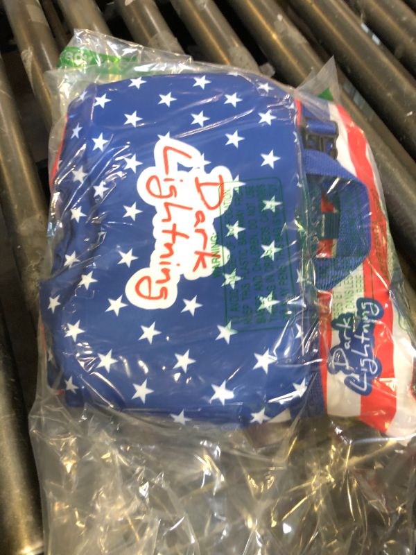 Photo 1 of Dark Lightning Coast Guard Approved Toddler Life Jacket 0-30 lbs, Swimming Pool Floaties for Toddlers 1-3, Baby/Infant Swim Vest 20-30 Pounds (US - Flag)