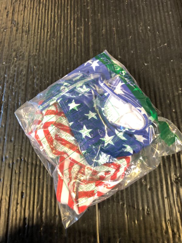 Photo 1 of Zando Teen Girls Red White and Blue 2 Piece 4th of July Swimsuit Size 14-15 Years - Ribbed High Waisted Adjustable Strap Without Padding Bikini Sets Sport American Flag Bathing Suit for Beach Wear