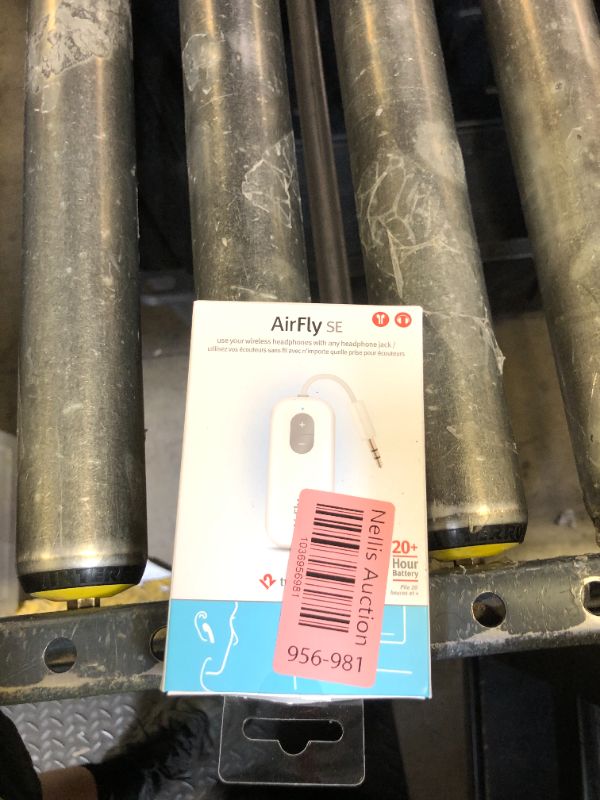 Photo 1 of Twelve South AirFly SE | Bluetooth Wireless Audio Transmitter Adapter for AirPods/Headphones, 20+ Hr Battery, Works with 3.5mm aux Jacks on Airplanes, TVs, Gym Equipment, and Travel