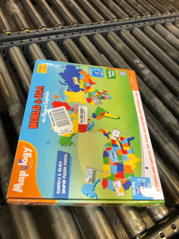 Photo 1 of Imagimake Mapology USA & World Map Puzzle with Flags, Capitals, Stickers | Educational Toys for Ages 5-7 | Jigsaw Puzzles for Kids Ages 8-10 | Geography Toys for Ages 8-13 | 6 Year Old Boy/Girl Gifts