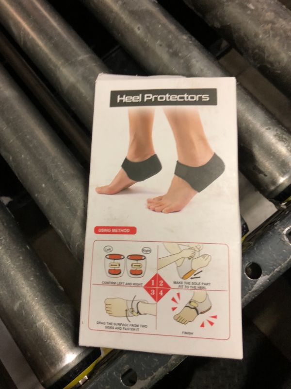 Photo 1 of MIAYOHO Plantar Fasciitis Heel Cups for Pain [Updated Version] Protectors Sleeves Pads, Support Pain, Spur, Cracked Heels Women and Men (Black, W 4.5-7.5 M 4-6.5)