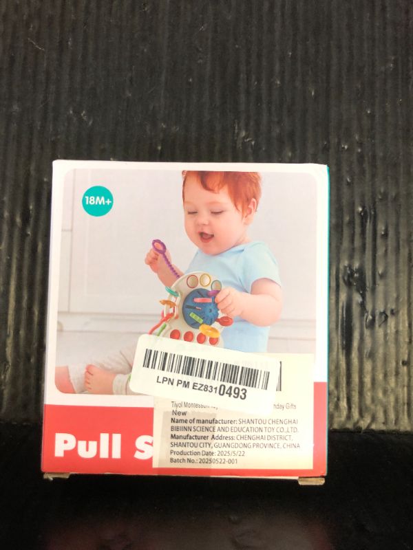 Photo 1 of Tiyol Montessori Toys, Silicone Pull String Activitys, Developmental Pulling Baby Sensory Toy, Car Seat Airplane Travel Toddler Boy &Girl Infant Birthday Gifts