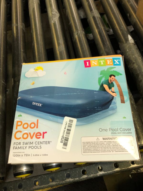 Photo 1 of Intex Rectangular Pool Cover for 103 in. x 69 in. or 120 in. x 72 in. Pools