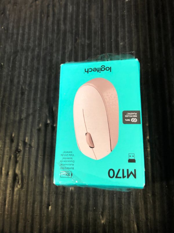 Photo 1 of Logitech M170 Wireless Mouse for PC, Mac, Laptop, 2.4 GHz with USB Mini Receiver, Optical Tracking, 12-Months Battery Life, Ambidextrous - Rose