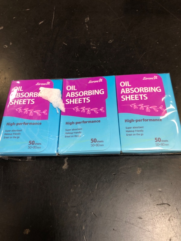 Photo 1 of High-Performance Oil Absorbing Sheets for Face - 3 pack (150 sheets) - Makeup Friendly Blotting Papers for Oily Skin - Oil Blotting Sheets for Face