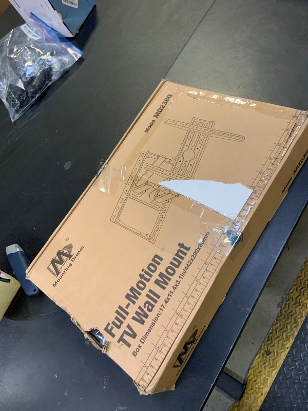 Photo 1 of Mounting Dream TV Wall Mount for 32-65 Inch Television,Mount with Swivel and Tilt, Full Motion Bracket with Articulating Dual Arms, Fits 16inch Studs, Max VESA 400X400 mm, 99lbs, MD2380