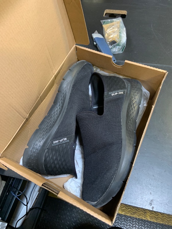 Photo 1 of Skechers Men's Free Slip-Ins: Go Walk Flex No Hands Sneaker, Black/Black, 8.5
