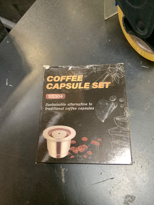 Photo 1 of Reusable Coffee Capsules for Originales, Stainless Steel Refillable Coffee Pods, 2pcs Reutilisable Refillable Espresso Capsule(2 Cup+ Tamper+ Stainless Steel Spoon)