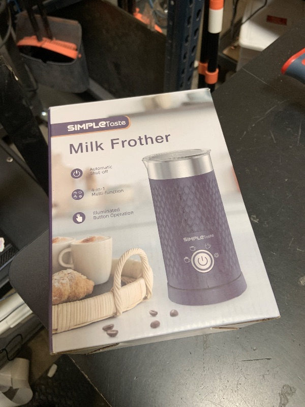 Photo 1 of SIMPLETASTE Milk Frother, 4-in-1 Electric Milk Steamer, Automatic Warm and Cold Foam Maker and Milk Warmer for Latte, Cappuccinos, Macchiato