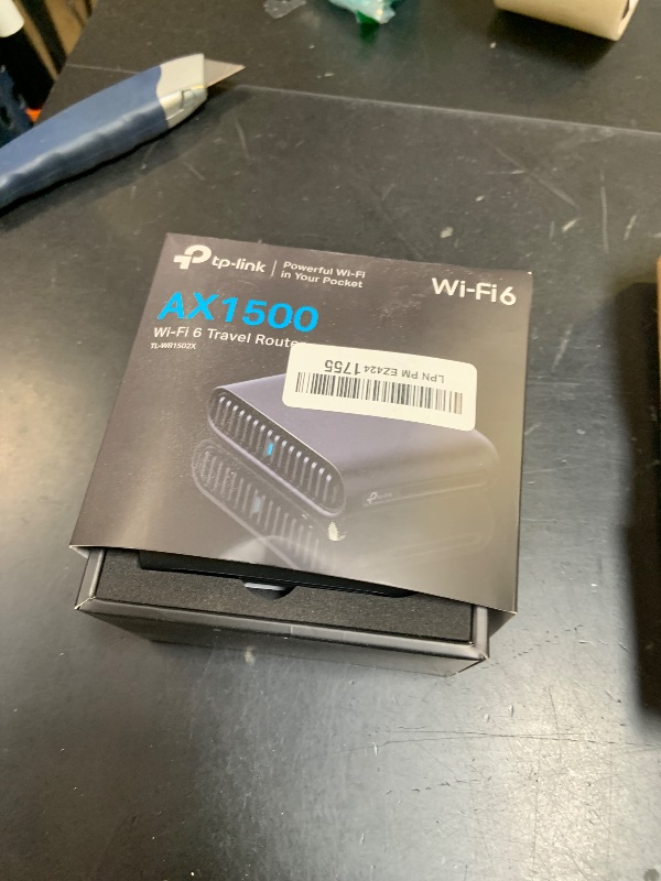 Photo 1 of TP-Link Ultra-Portable Wi-Fi 6 AX1500 Travel Router TL-WR1502X | Easy Public WiFi Sharing | Hotel/RV/Travel Approved | Phone WiFi Tether | USB C Powered | Multi-Mode | Tether App | Durable Design