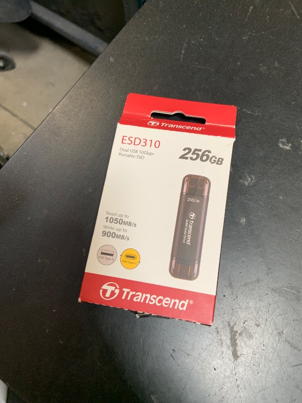 Photo 1 of Transcend 256GB External SSD, Up to 1,050MB/s, Dual USB Flash Drive for iPhone&iPad&Mac, Windows&Android, Tablet&PC, Smart TV, USB 3.2 Gen 2 Thumb Drive Photo Stick, 2-in-1 Type C &Type A Memory Stick