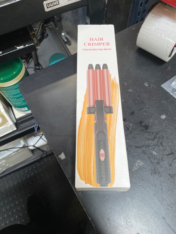 Photo 1 of CIVEYA Mini Crimper Hair Tool for Short Hair 1/2 Inch, Small Hair Crimper for Tight Beach Waves, 3 Barrel Hair Waver with Argan Oil Infused, Waver Hair Tool, Mini 3 Barrel Curling Iron, Rosegold