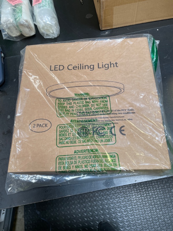 Photo 1 of TALOYA 2 Pack 12 Inch LED Flush Mount Ceiling Light Fixture for Living Room Basement Closet Hallway Laundry Room Porch,20W Equivs to 200W 3000k/3500K/4000k/5000K/6500k