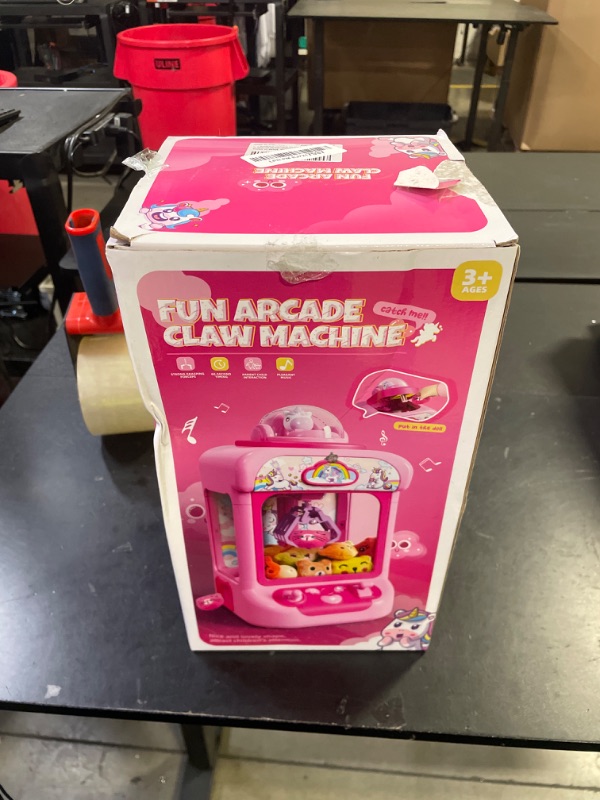Photo 1 of Claw Machine for Kids, Mini Vending Machine Girls Unicorn Toys, Candy Grabber Prize Dispenser with Sound & 20 Mini Plush Toys, Electronic Arcade Game Indoor Toy for Home Party Birthday Gifts
