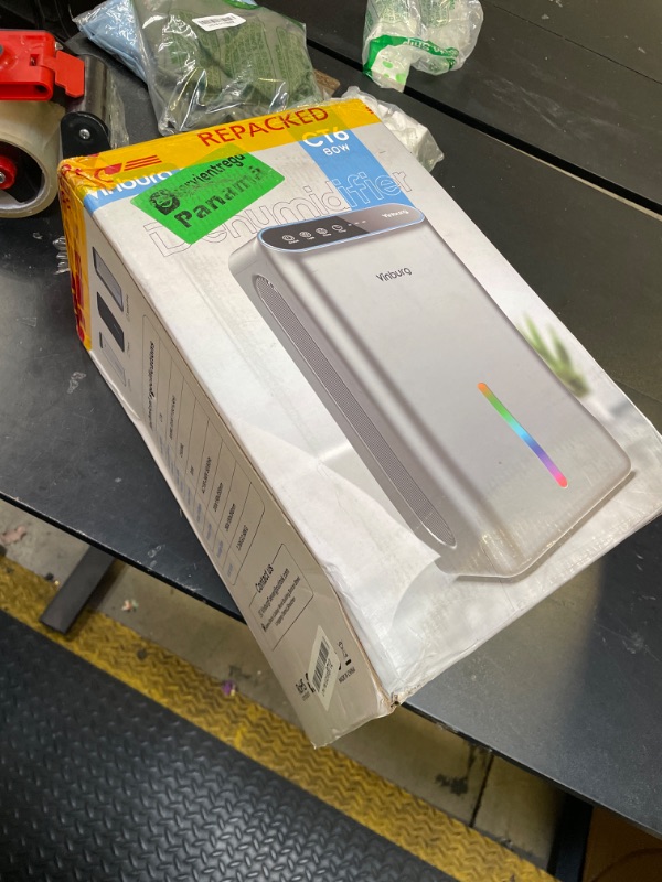 Photo 1 of Dehumidifiers for Home (85 OZ Water Tank, 800 sq.ft) Quiet Small Dehumidifier for Basement Bedroom Bathroom with Drain Hose, 3 Gear Timer, Sleep Mode, Auto Shut Off, 7 Color Ambient Light
