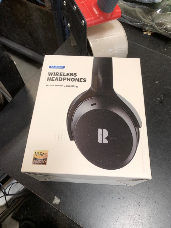 Photo 1 of Bluetooth Headphones, Premium Active Noise Cancelling Wireless Headphones Over Ear, 50H Playtime, Hi-Res Audio, Deep Bass, Memory Foam Ear Cups for Travel, Home Office