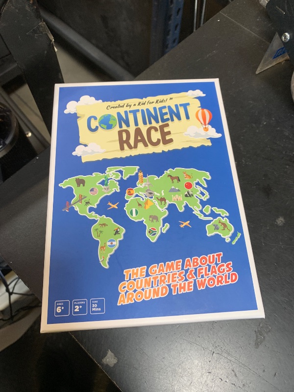 Photo 1 of Continent Race Geography Educational Board Game for Kids, Tweens, Family, Friends, Teachers and Classrooms - Learn About Flags & Countries Around The World