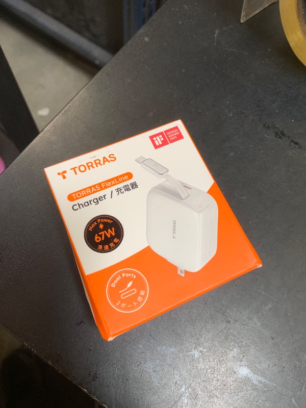 Photo 1 of TORRAS FlexLine 67W Retractable USB C Charger Block,for iPhone 17 Charger Fast Charging, GaN ? USB C Cable with Dual-Port for MacBook Pro/Air,iPad, Samsung Galaxy S25 Ultra/iPhone 17 Pro Max, 39.37in