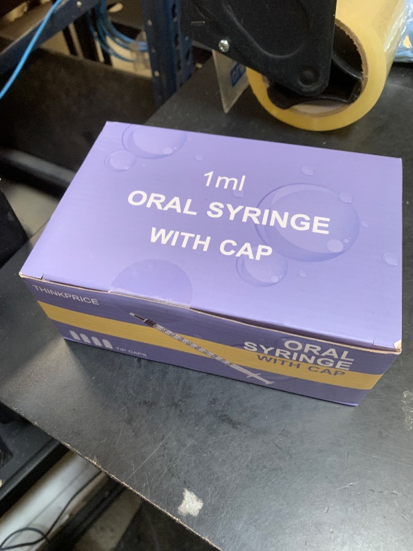 Photo 1 of 50 Pcs 1ml Syringes with Caps Oral Dispenser Individually Sterile Warpped for Medicine Dropper, Colostrum Collect Feeding Pets, Liquid
