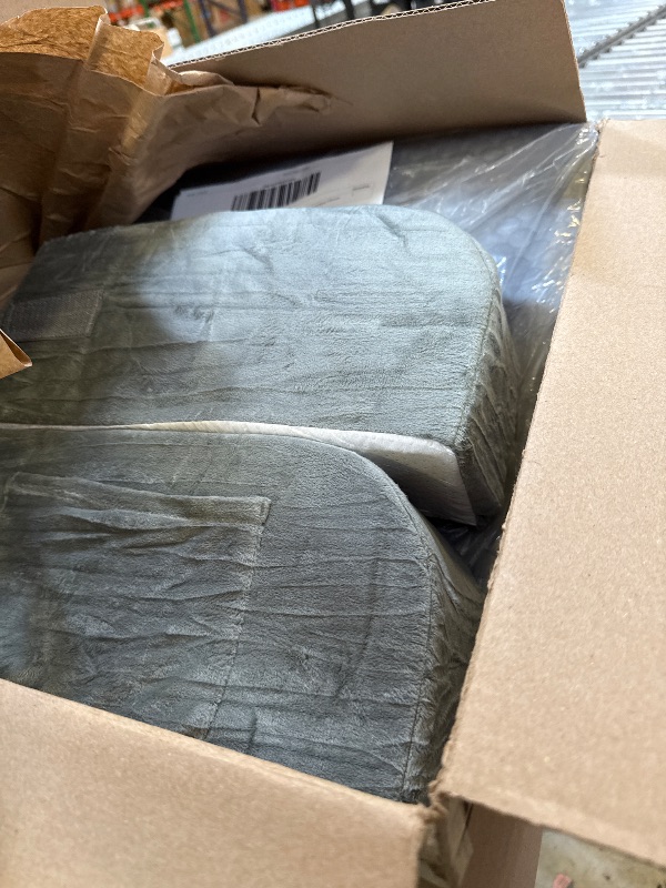 Photo 1 of Reading Pillow for Sitting in Bed Adult, Back Pillow for Bed Sitting up, Reading & Bed Rest Pillows for Watching (Gray/Gray)