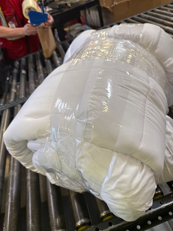 Photo 1 of Mattress Topper King for Back Pain, Extra Thick Mattress Pad Cover, Plush Pillow Top, Deep Elastic Pocket, White