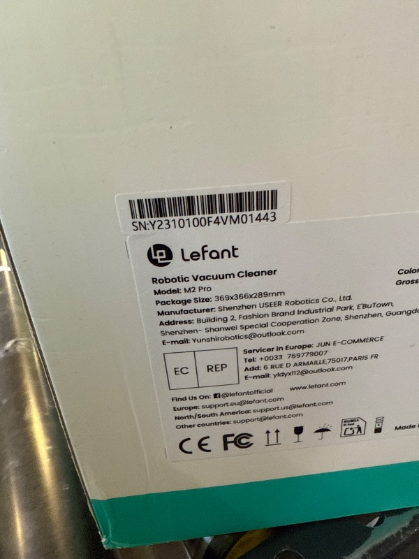 Photo 1 of Lefant LiDAR Robot Vacuum and Mop, 45-Day Self-Emptying, 190° PSD Obstacle Avoidance, Customized Cleaning, Multi-Floor Mapping, 5500Pa Strong Suction, 140 Min Runtime, WiFi/Alexa/APP/iWatch, M2 Pro