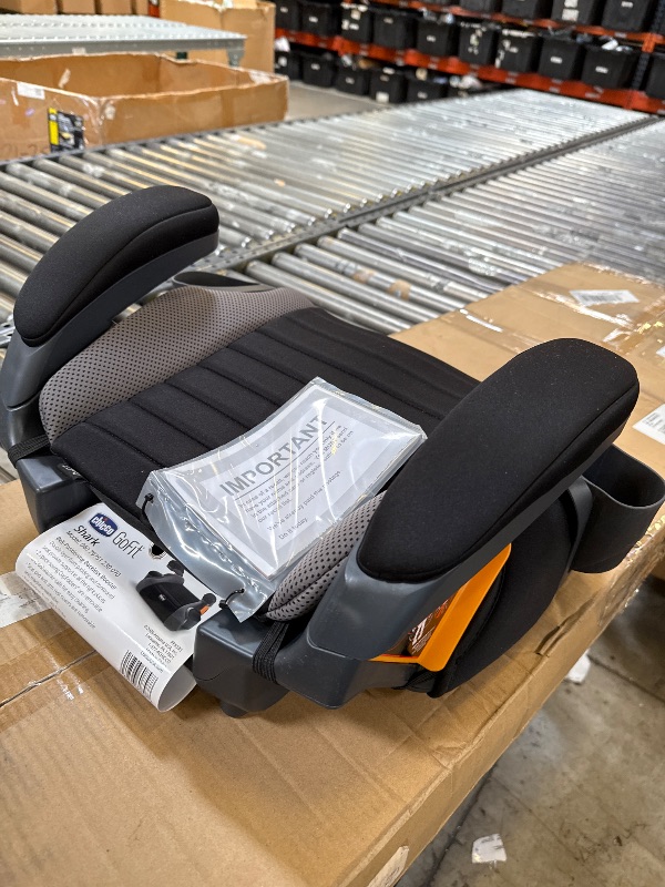 Photo 1 of Chicco GoFit Backless Booster Car Seat Without Latch Attachment, Travel Booster Seat for Car, Portable Car Booster Seat for Children 40-110 lbs. | Shark/Black/Grey
