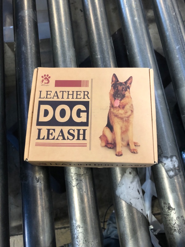 Photo 1 of Hands Free Leather Dog Leash 8ft?Durable Genuine Leather Multi Function Dog Leashes?Strong Leather Leash for Small Medium Large Breed Dogs