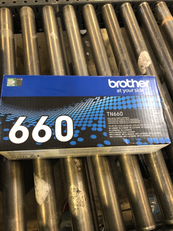 Photo 1 of Brother Genuine High Yield Toner Cartridge, TN660, Replacement Black Toner, Page Yield Up to 2,600 Pages, Amazon Dash Replenishment Cartridge, Black, 1 pack