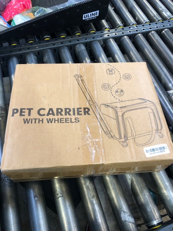 Photo 1 of Pet Carrier Airline Approved on Wheels - Two Sided Expandable Cat Soft Carrier for Puppy and Cats Under 26lbs, Rolling Cat Carrier for Airplane, Camping, Outdoor
