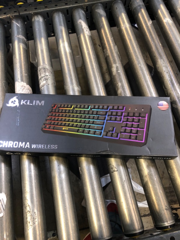 Photo 1 of KLIM Chroma Wireless Keyboard – RGB Backlit Gaming, Rechargeable Battery, PC Keyboard, Durable & Water-Resistant, Compatible with PS4, PS5 & Mac - Black