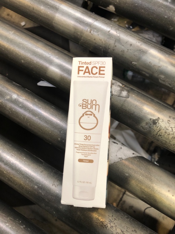 Photo 1 of Sun Bum Mineral SPF 30 Tinted Face Sunscreen - Matte Primer - Broad Spectrum Moisturizing Sunscreen with Vitamin E - Hawaii 104 Act Compliant (Without Octinoxate & Oxybenzone) - Travel Friendly 1.7 oz